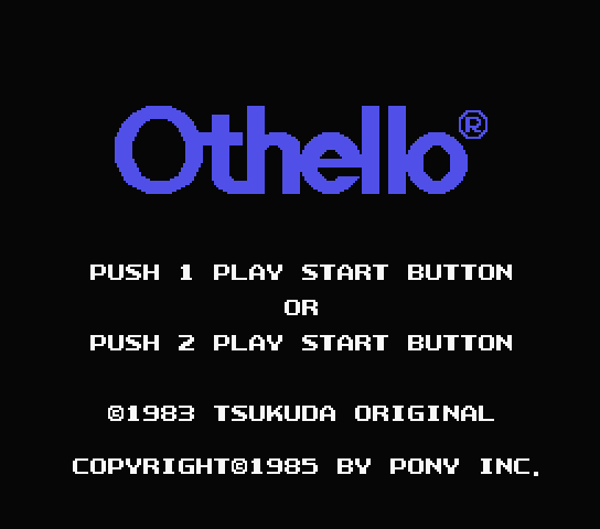 Othello title screen for MSX